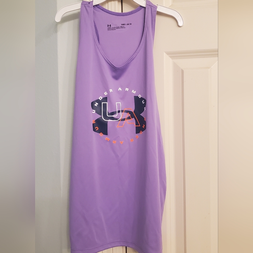 Under Armour Lavender Athletic Tank Youth Medium